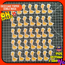 Load image into Gallery viewer, [CUSTOM NAME] Happy Birthday Cake Topper Giraffe (Zirafah) Decoration Set Party Accessories Banner Hiasan Kek Design
