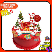 Load image into Gallery viewer, [CUSTOM NAME] Happy Birthday Cake Topper Christmas Decoration Set Party Accessories Banner Hiasan Kek Design
