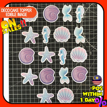 Load image into Gallery viewer, READY STOCK Happy Birthday Cake Topper Mermaid Decoration Set Party Accessories Banner Hiasan Kek Design
