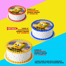 Load image into Gallery viewer, Printing EI Spongebob 3 Edible Image Print Cake Photo Icing Paper Birthday Sticker Kek Topper Sheet
