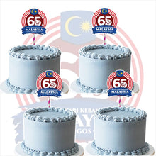 Load image into Gallery viewer, Ready Stock Cake Topper Hari Kemerdekaan Kebangsaan Independence National Day Malaysia Merdeka Flag Bendera 2022
