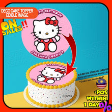 Load image into Gallery viewer, Printing El Hello Kitty Simple Edible Image Print Cake Photo Icing Paper Birthday Sticker Kek Topper Sheet
