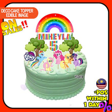 Load image into Gallery viewer, [CUSTOM NAME] Happy Birthday Cake Topper My Little Pony Decoration Set Party Accessories Banner Hiasan Kek Design
