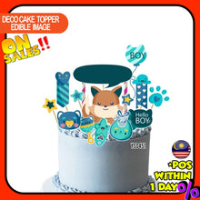 Load image into Gallery viewer, [CUSTOM NAME] Happy Birthday Cake Topper Baby shower Decoration Set Party Accessories Banner Hiasan Kek Design
