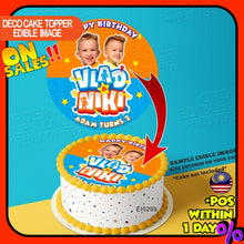 Load image into Gallery viewer, Printing El Vlad And Niki Edible Image Print Cake Photo Icing Paper Birthday Sticker Kek Topper Sheet
