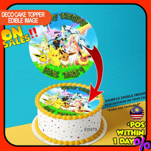 Load image into Gallery viewer, Printing EI Pokemon Wallpaper Edible Image Print Cake Photo Icing Paper Birthday Sticker Kek Topper Sheet

