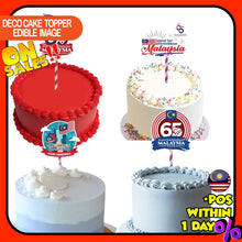 Load image into Gallery viewer, Ready Stock Cake Topper Hari Kemerdekaan Kebangsaan Independence National Day Malaysia Merdeka Flag Bendera 2022
