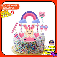 Load image into Gallery viewer, [CUSTOM NAME] Happy Birthday Cake Topper Baby shower Decoration Set Party Accessories Banner Hiasan Kek Design

