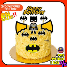 Load image into Gallery viewer, [CUSTOM NAME] Happy Birthday Cake Topper Batman Decoration Set Party Accessories Banner Hiasan Kek Design
