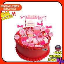 Load image into Gallery viewer, [CUSTOM NAME] Happy Birthday Cake Topper Baby Shower Decoration Set Party Accessories Banner Hiasan Kek Design
