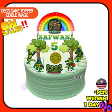 Load image into Gallery viewer, [CUSTOM NAME] Happy Birthday Cake Topper Ninja Turtles Decoration Set Party Accessories Banner Hiasan Kek Design
