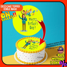 Load image into Gallery viewer, Printing EI Happy Fathers Day 2 Edible Image Print Cake Photo Icing Paper Birthday Sticker Kek Topper Sheet
