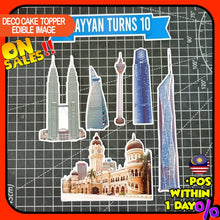 Load image into Gallery viewer, [CUSTOM NAME] Happy Birthday Cake Topper Wilayah Persekutuan Decoration Set Party Accessories Banner Hiasan Kek Design
