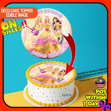 Load image into Gallery viewer, Printing EI New Barbie Edible Image Print Cake Photo Icing Paper Birthday Sticker Kek Topper Sheet
