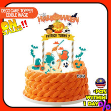 Load image into Gallery viewer, [CUSTOM NAME] Happy Birthday Cake Topper Halloween Decoration Set Party Accessories Banner Hiasan Kek Design

