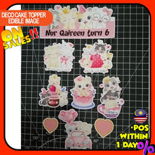 Load image into Gallery viewer, [CUSTOM NAME] Happy Birthday Cake Topper Cat (Kucing) Decoration Set Party Accessories Banner Hiasan Kek Design
