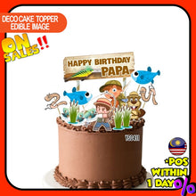 Load image into Gallery viewer, [CUSTOM NAME] Happy Birthday Cake Topper Camping(Berkhemah) Decoration Set Party Accessories Banner Hiasan Kek Design
