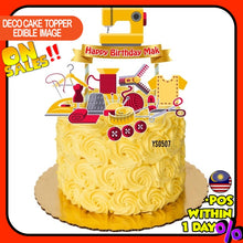 Load image into Gallery viewer, [CUSTOM NAME] Happy Birthday Cake Topper Tailor Gukang Jahit Decoration Set Party Accessories Banner Hiasan Kek Design
