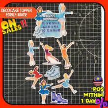Load image into Gallery viewer, [CUSTOM NAME] Happy Birthday Cake Topper Menari (Dancing) Decoration Set Party Accessories Banner Hiasan Kek Design
