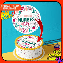 Load image into Gallery viewer, Printing EI Nurse Day 2 Edible Image Print Cake Photo Icing Paper Birthday Sticker Kek Topper Sheet
