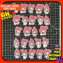 Load image into Gallery viewer, READY STOCK Happy Birthday Cake Topper My Melody Decoration Set Party Accessories Banner Hiasan Kek Design
