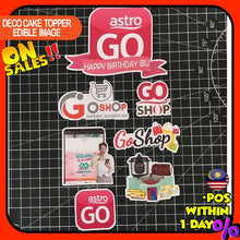 Load image into Gallery viewer, [CUSTOM NAME] Happy Birthday Cake Topper Astro Go Shop Decoration Set Party Accessories Banner Hiasan Kek Design
