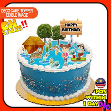 Load image into Gallery viewer, [CUSTOM NAME] Happy Birthday Cake Topper Fishing (Memancing) Decoration Set Party Accessories Banner Hiasan Kek Design
