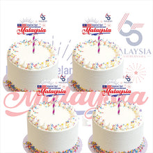 Load image into Gallery viewer, Ready Stock Cake Topper Hari Kemerdekaan Kebangsaan Independence National Day Malaysia Merdeka Flag Bendera 2022
