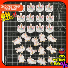 Load image into Gallery viewer, READY STOCK Happy Birthday Cake Topper Unicorn Decoration Set Party Accessories Banner Hiasan Kek Design
