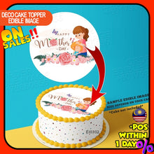 Load image into Gallery viewer, Printing Mothers Day 4 Hari Ibu Edible Image Print Cake Photo Icing Paper Birthday Sticker Kek Topper Sheet
