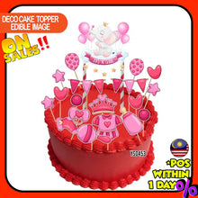 Load image into Gallery viewer, [CUSTOM NAME] Happy Birthday Cake Topper Baby Shower Decoration Set Party Accessories Banner Hiasan Kek Design
