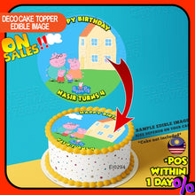 Load image into Gallery viewer, Printing Peppa Pig Edible Image Print Cake Photo Icing Paper Birthday Sticker Kek Topper Sheet
