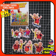 Load image into Gallery viewer, [CUSTOM NAME] Happy Birthday Cake Topper Motu Patlu Decoration Set Party Accessories Banner Hiasan Kek Design
