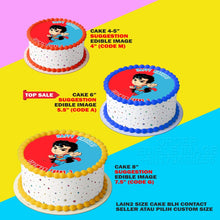 Load image into Gallery viewer, Printing EI Superman Cute Edible Image Print Cake Photo Icing Paper Birthday Sticker Kek Topper Sheet
