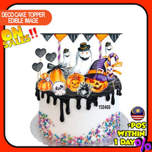 Load image into Gallery viewer, [CUSTOM NAME] Happy Birthday Cake Topper Halloween Decoration Set Party Accessories Banner Hiasan Kek Design
