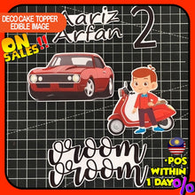 Load image into Gallery viewer, [CUSTOM NAME] Happy Birthday Cake Topper Car Kereta Decoration Set Party Accessories Banner Hiasan Kek Design
