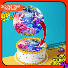 Load image into Gallery viewer, Printing EI Mermaid And Angel Love Edible Image Print Cake Photo Icing Paper Birthday Sticker Kek Topper Sheet
