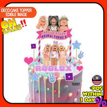 Load image into Gallery viewer, [CUSTOM NAME] Happy Birthday Cake Topper Roblox Girl Decoration Set Party Accessories Banner Hiasan Kek Design
