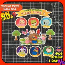 Load image into Gallery viewer, [CUSTOM NAME] Happy Birthday Cake Topper Didi &amp; Friends Decoration Set Party Accessories Banner Hiasan Kek Design
