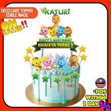 Load image into Gallery viewer, [CUSTOM NAME] Happy Birthday Cake Topper Katuri Decoration Set Party Accessories Banner Hiasan Kek Design
