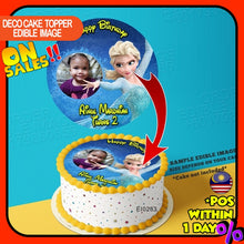 Load image into Gallery viewer, Printing EI Custom Image Frozen Image Print Cake Photo Icing Paper Birthday Sticker Kek Topper Sheet
