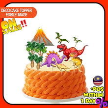 Load image into Gallery viewer, [CUSTOM NAME] Happy Birthday Cake Topper Dinosaur Decoration Set Party Accessories Banner Hiasan Kek Design
