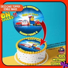 Load image into Gallery viewer, Printing El Bob The Train Edible Image Print Cake Photo Icing Paper Birthday Sticker Kek Topper Sheet
