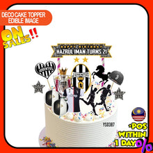 Load image into Gallery viewer, [CUSTOM NAME] Happy Birthday Cake Topper Juventus F.C. Decoration Set Party Accessories Banner Hiasan Kek Design
