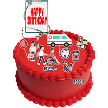 Load image into Gallery viewer, READY STOCK Happy Birthday Cake Topper Hospital Nurse Decoration Set Party Accessories Banner Hiasan Kek Design

