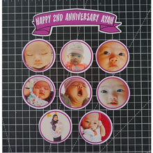 Load image into Gallery viewer, [CUSTOM NAME] &amp; [CUSTOM GAMBAR] Happy Birthday Cake Topper Decoration Party Accessories Banner Kek Frame Photo Cupcake
