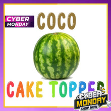 Load image into Gallery viewer, [CUSTOM NAME] Happy Birthday Coco Cake Topper Decoration Set Party Accessories Banner Hiasan Kek Design Melon
