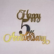 Load image into Gallery viewer, Cake Topper Mirror Gold Artcard and Acrylic for Wedding, Engagement, Pengantin Baru, Bertunang E-day dll

