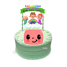 Load image into Gallery viewer, [CUSTOM NAME] Happy Birthday Coco Cake Topper Decoration Set Party Accessories Banner Hiasan Kek Design Melon
