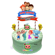 Load image into Gallery viewer, [CUSTOM NAME] Happy Birthday Coco Cake Topper Decoration Set Party Accessories Banner Hiasan Kek Design Melon
